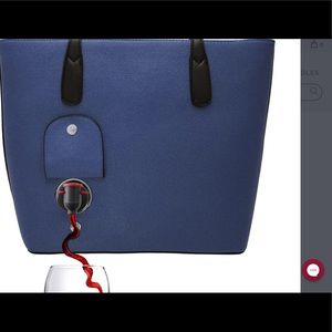 PortoVino Navy Wine Bag + Reusable pouch and spout